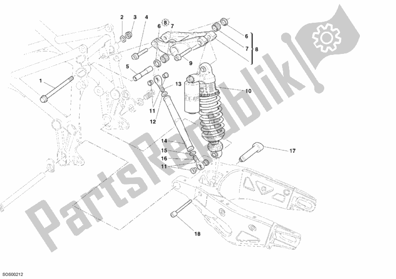 Todas las partes para Amortiguador Trasero de Ducati Superbike 999 R 2005